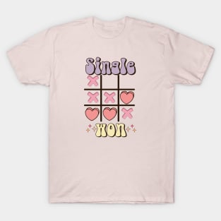 Single Won Games Love Sucks Anti Valentines Day T-Shirt